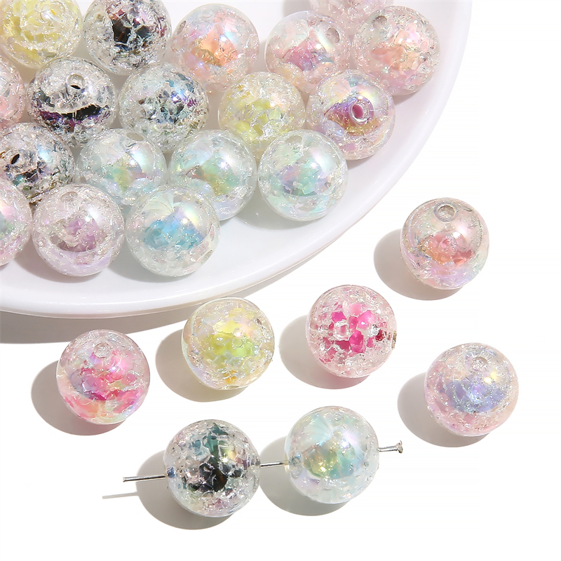 Chuỗi Hạt Resin Mạ Màu 16mm Dùng Làm Trang Sức / Điện Thoại / Mắt Kính