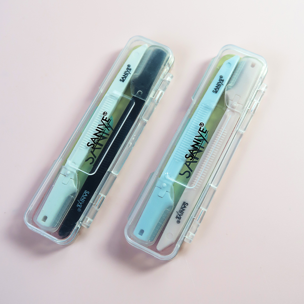 2PCS/ SET dụng cụ cạo chân mày SANIYE B1182 10g