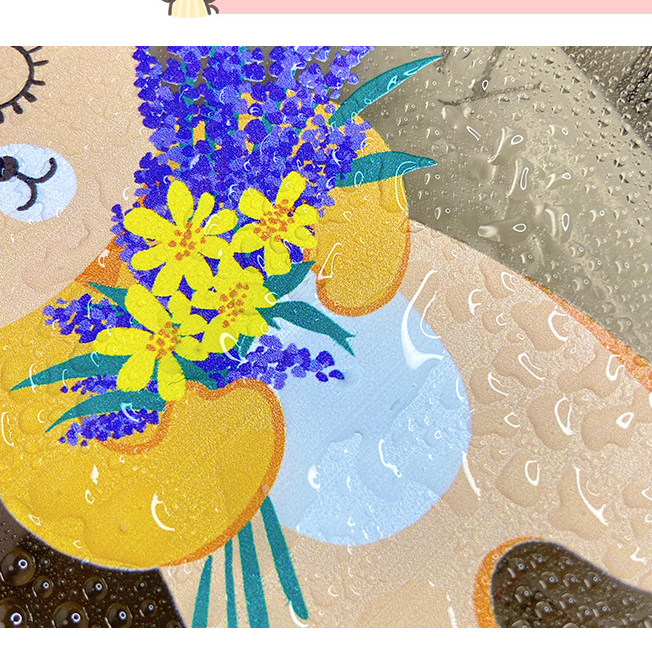 YADOU Túi Đựng Mỹ Phẩm Du Lịch Bằng PVC Trong Suốt Cỡ Lớn Chống Thấm Nước Họa Tiết Gấu Hoạt Hình Phong Cách Hàn Quốc