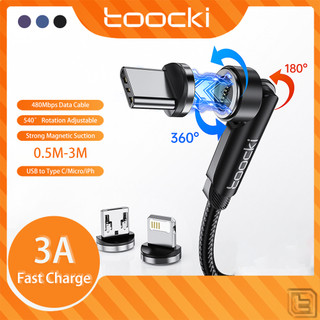 Dây cáp sạc nhanh toocki 3a hỗ trợ truyền dữ liệu đầu usb micro type c