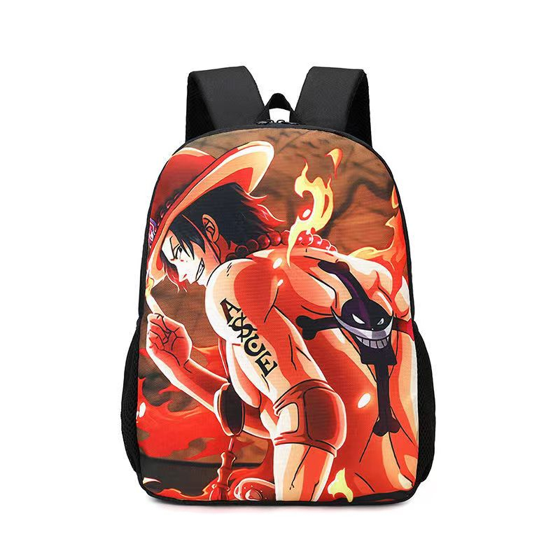 Ba Lô Đi Học Họa Tiết Hoạt Hình One Piece Luffy Ace Brothers