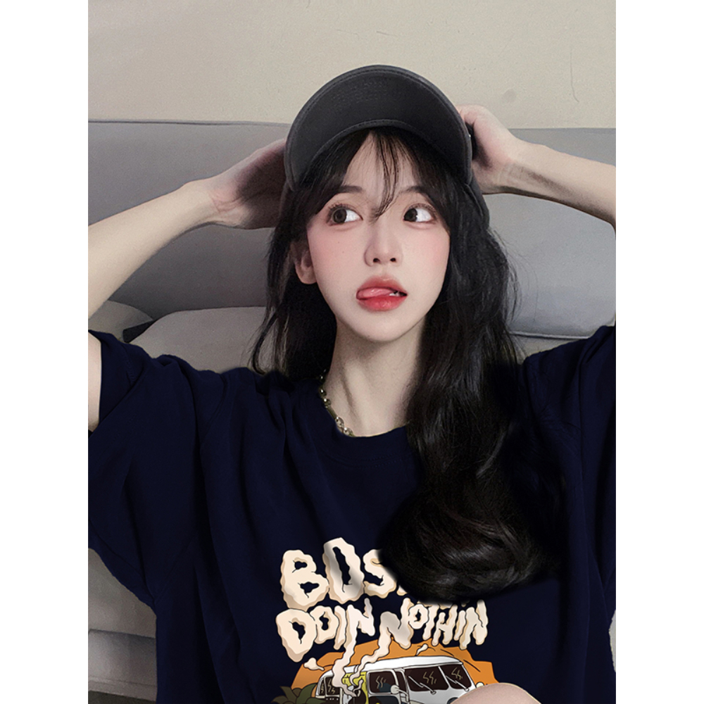 Áo Thun 100% Cotton Oversize Thời Trang Mùa Hè Dành Cho Nữ