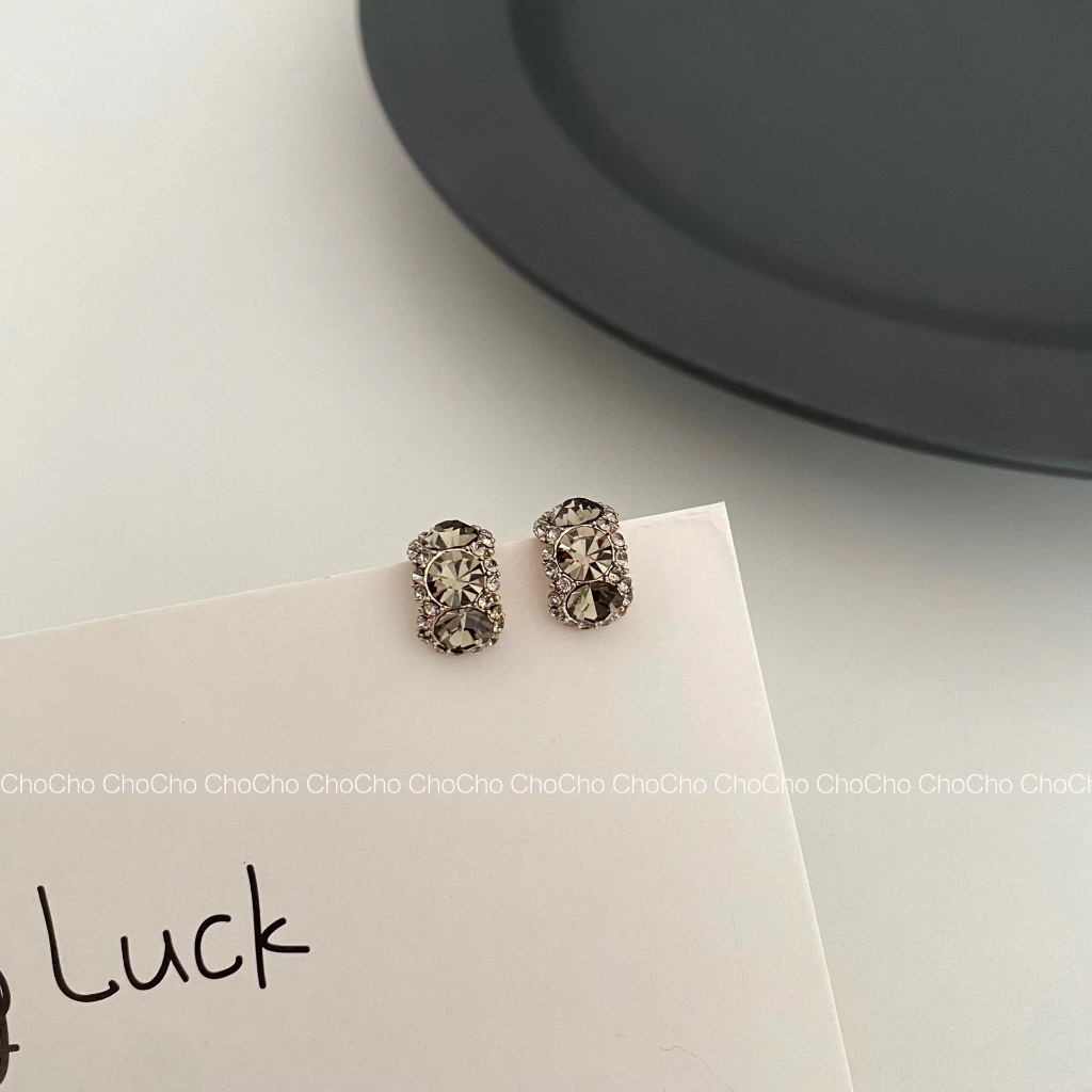 Bông Tai Đính Đá zircon Phong Cách Hàn Quốc 2023 Sang Trọng Cho Nữ