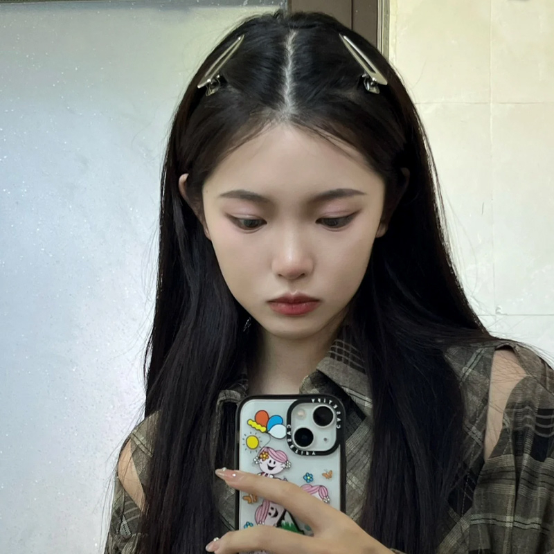 Dễ Sử Dụng ~ Kẹp Tóc Mái Bằng Kim Loại Đơn Giản Cá Tính Ngọt Ngào