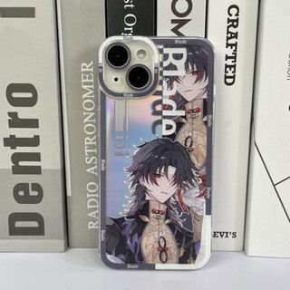 Honkai: Star Rail Blade Ốp Điện Thoại Silicon Mềm Trong Suốt Màu Laser Hình Phi Hành Gia Cho iPhone 14 13 12 11 promax x xs xsmax xr 7 8 plus