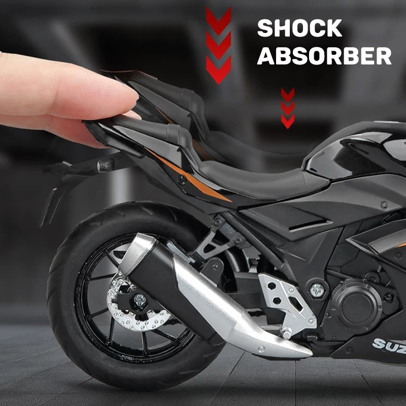 Mô Hình Xe Mô Tô Suzuki GSX250R Tỉ Lệ 1: 12 Bằng Hợp Kim Có Đèn Và Nhạc Độc Đáo Thú Vị
