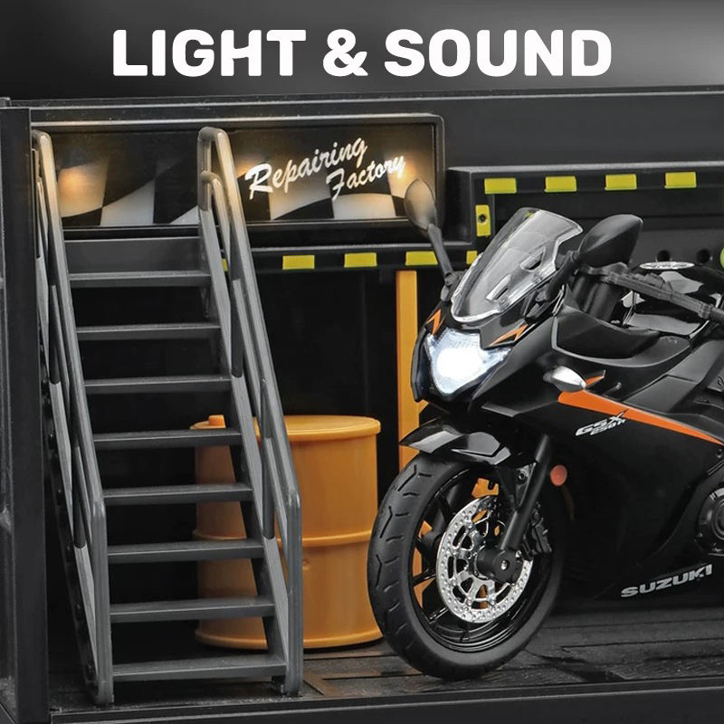 Mô Hình Xe Mô Tô Suzuki GSX250R Tỉ Lệ 1: 12 Bằng Hợp Kim Có Đèn Và Nhạc Độc Đáo Thú Vị
