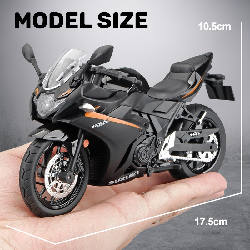Mô Hình Xe Mô Tô Suzuki GSX250R Tỉ Lệ 1: 12 Bằng Hợp Kim Có Đèn Và Nhạc Độc Đáo Thú Vị