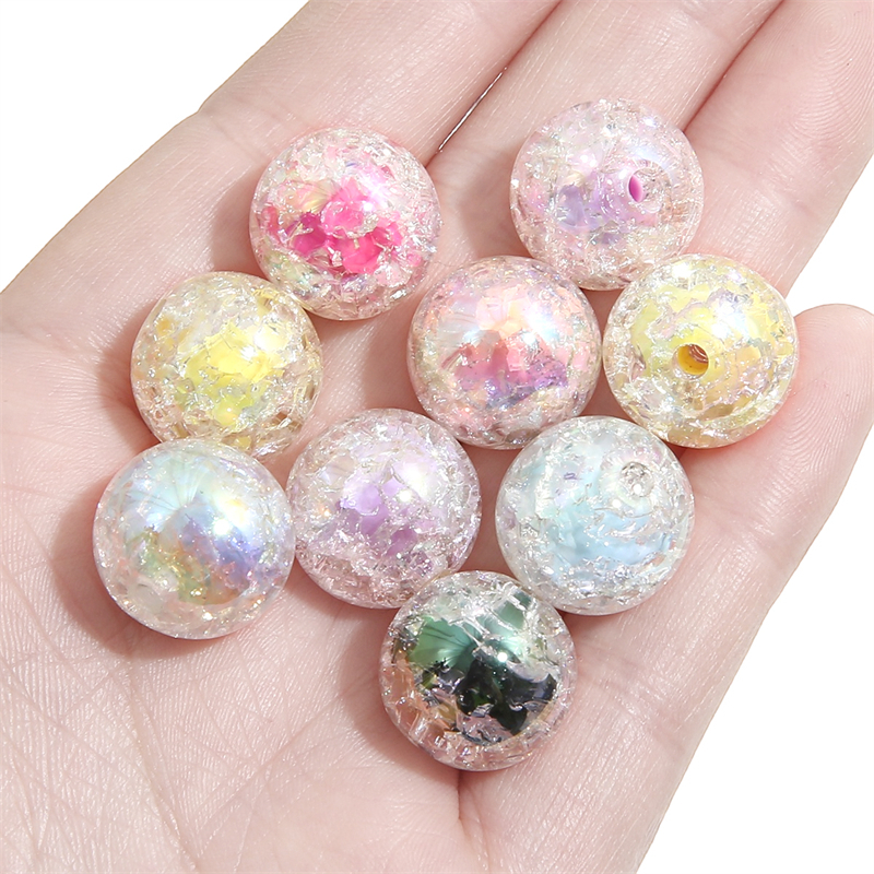 Chuỗi Hạt Resin Mạ Màu 16mm Dùng Làm Trang Sức / Điện Thoại / Mắt Kính