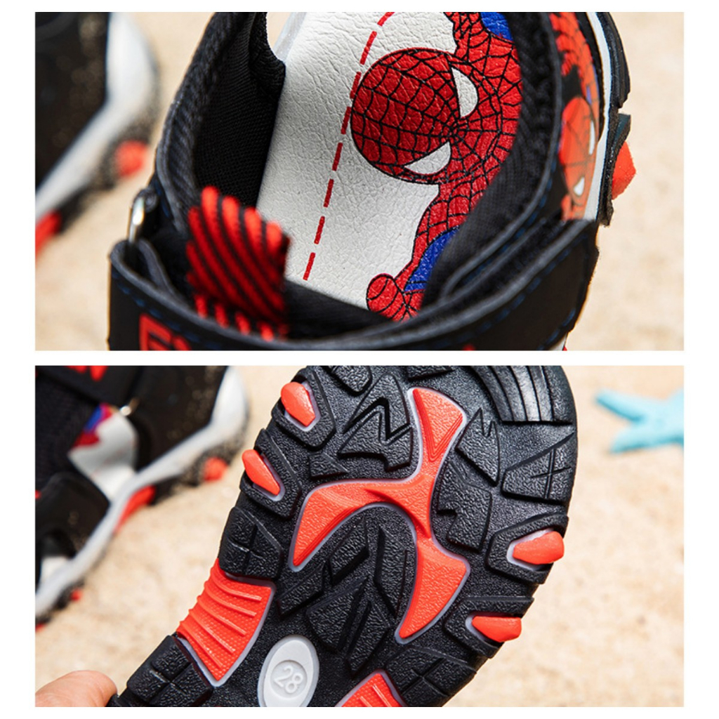 Sandal Đi Biển In Hoạ Tiết Người Nhện / Người Dơi Có Size 26-36