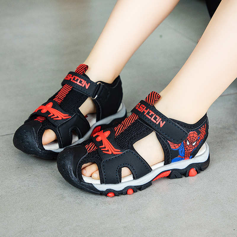 Sandal Đi Biển In Hoạ Tiết Người Nhện / Người Dơi Có Size 26-36