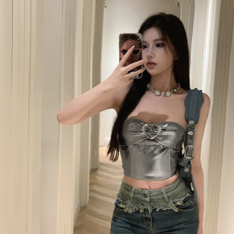 Áo Ống Cổ Thuyền Màu Trơn Hở Lưng Thời Trang Mùa Hè Cho Nữ