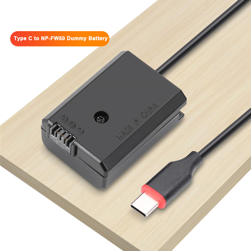 Loại C sang AC-PW20 NP-FW50 Pin giả DC Power AC Adapter cho Sony Alpha A6400 ILCE-6400 6500 6300 600