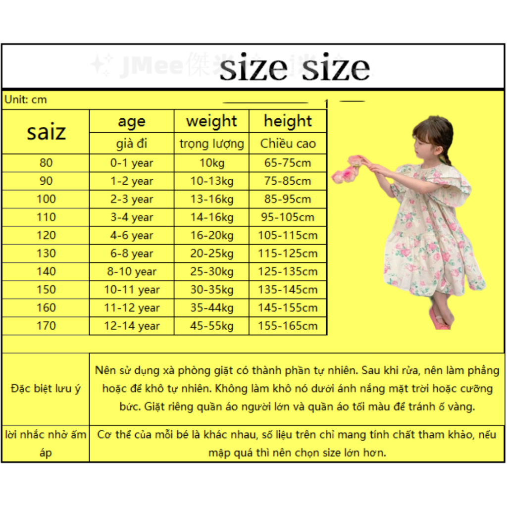 Đầm Công Chúa Tay Xòe In Hoa Nhỏ Thời Trang Hàn Quốc Cho Bé Gái 3-14 Tuổi