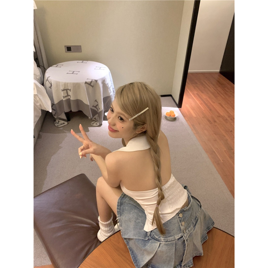 Cocory vn Áo Nữ Không Tay Hở Lưng Thời Trang Quyến Rũ