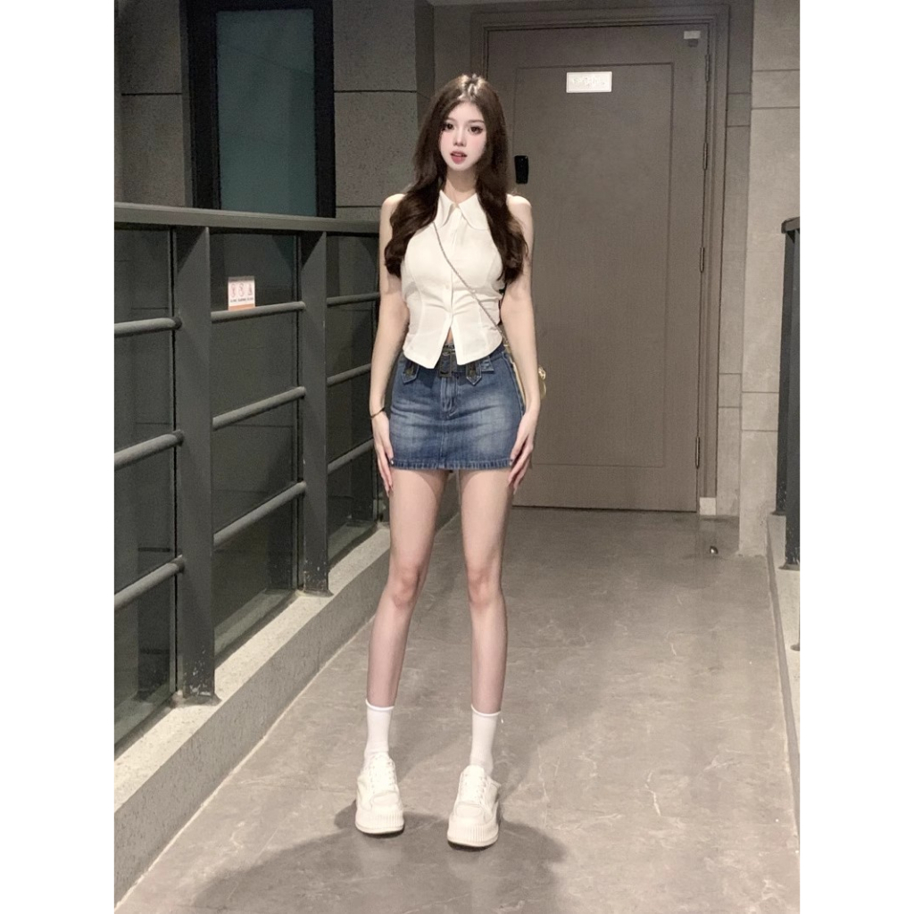 Cocory vn Áo Nữ Không Tay Hở Lưng Thời Trang Quyến Rũ