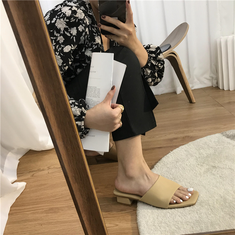 Giày Cao Gót Da Mũi Vuông Nhiều Màu Sắc Thời Trang Dành Cho Nữ 1.57 Inches