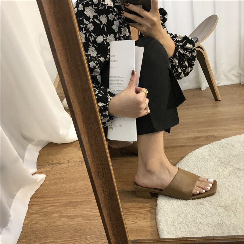Giày Cao Gót Da Mũi Vuông Nhiều Màu Sắc Thời Trang Dành Cho Nữ 1.57 Inches