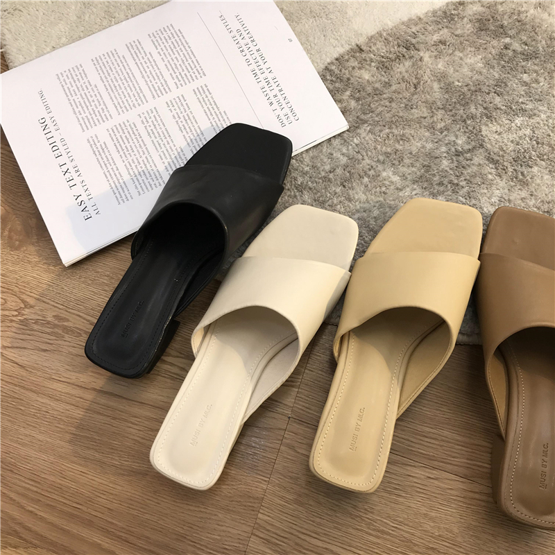 Giày Cao Gót Da Mũi Vuông Nhiều Màu Sắc Thời Trang Dành Cho Nữ 1.57 Inches