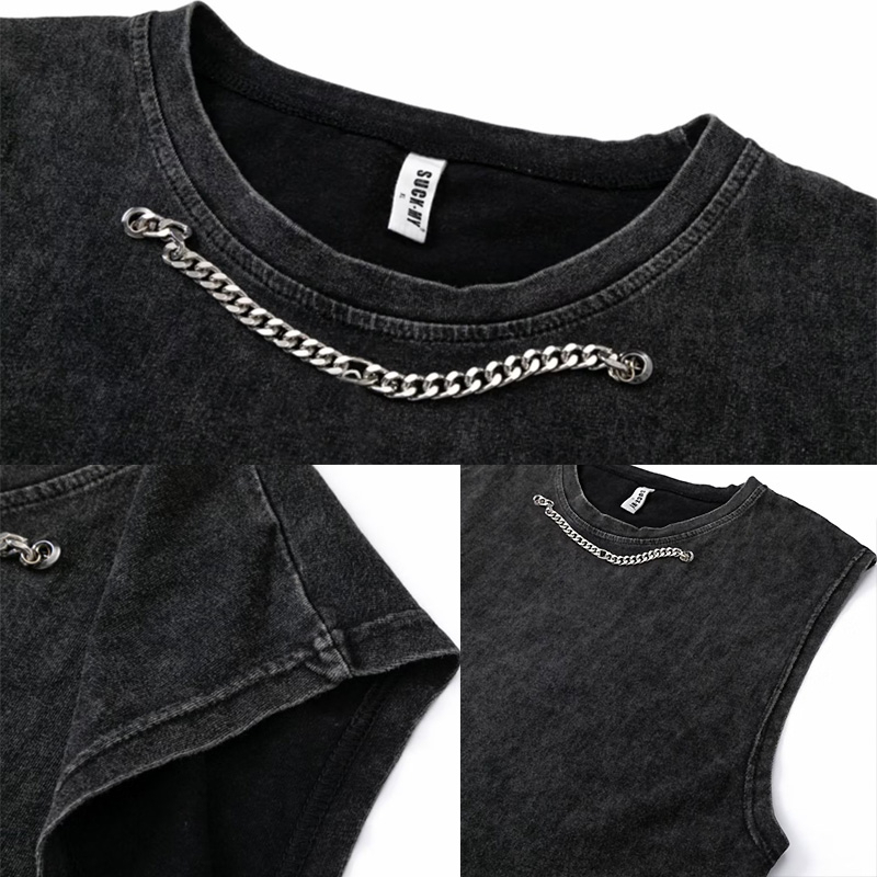 Áo Ba Lỗ Dáng Rộng In Chữ Phong Cách Hip Hop Thời Trang Mùa Hè Chất Lượng Cao Cho Nam Và Nữ