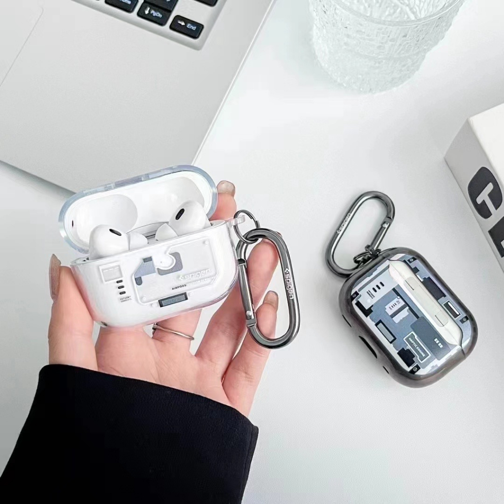 Vỏ Bảo Vệ Hộp Sạc Tai Nghe Airpods pro 3 / 2 / 1 Hình Spigen Zero One Magfix