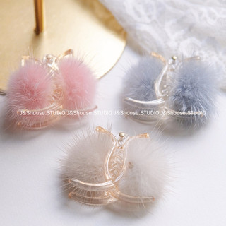 Kf127 Hàng Mới Về Siêu Dễ Thương Lông Sang Trọng Bóng Kích Thước Nhỏ Kẹp Tóc Phụ Kiện