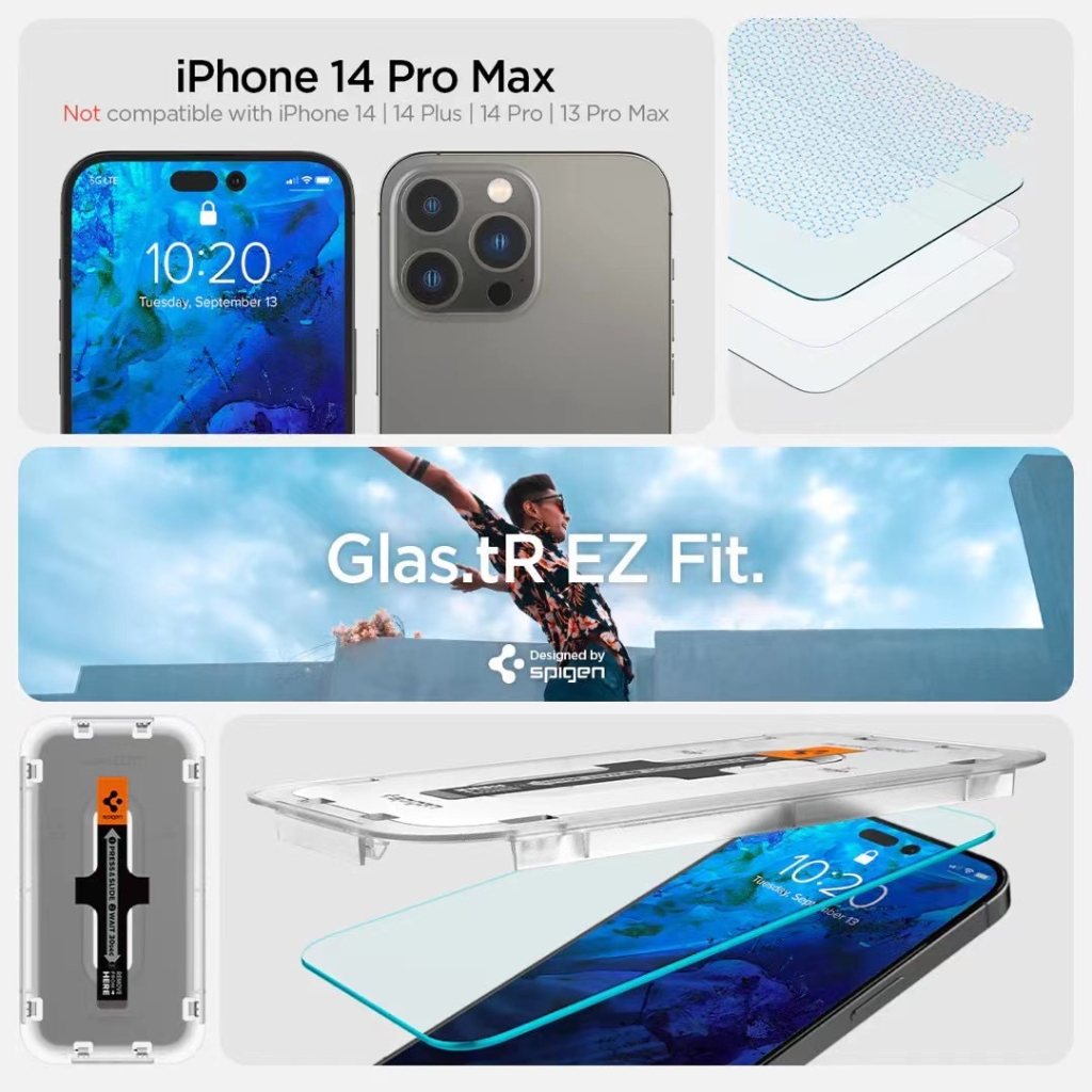 SPIGEN Miếng Dán Bảo Vệ Màn Hình Điện Thoại iPhone 13 14 Pro Max