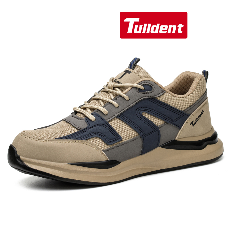 Giày An Toàn Tulldent Mũ Mũi Thép Chống Đập Chống Xuyên Thoáng Khí Nhẹ Màu Nâu