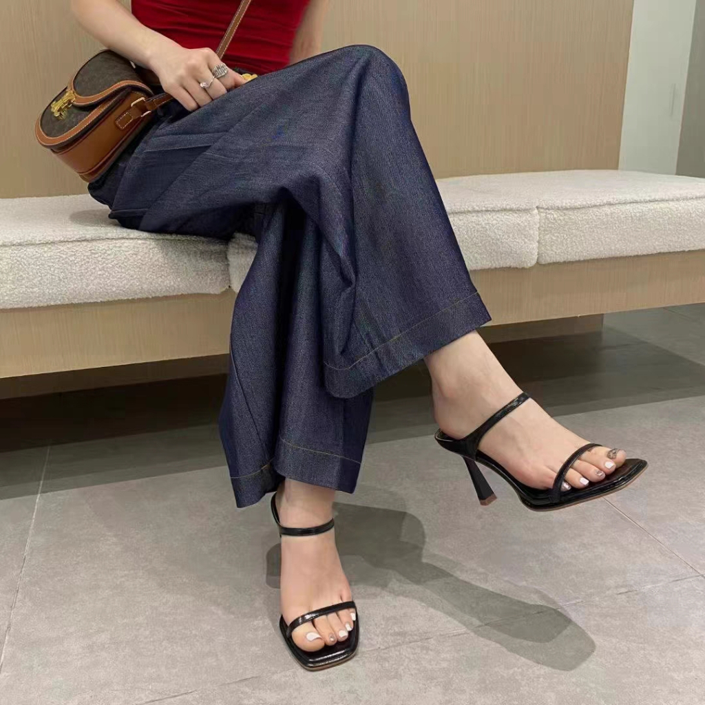 Dép Cao Gót Mũi Vuông Thời Trang Dành Cho Nữ / Size 35-39