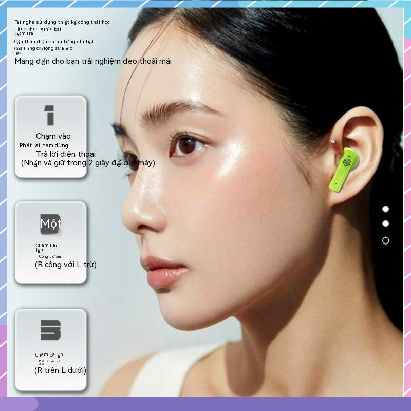 Tai Nghe Nhét Trong Suốt TWS Nhiều Màu Sắc Kết Nối Bluetooth Cho Samsung / Xiaomi / Huawei / oppo / vivo