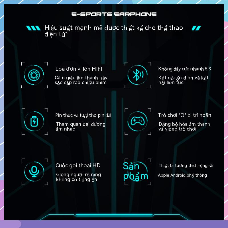 Tai Nghe Nhét Trong Suốt TWS Nhiều Màu Sắc Kết Nối Bluetooth Cho Samsung / Xiaomi / Huawei / oppo / vivo