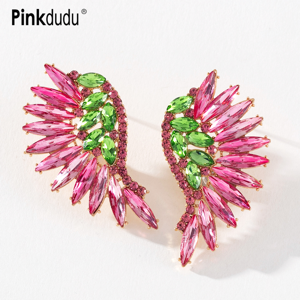 Đôi khuyên tai Pinkdudu PD862 kiểu đôi cánh đính đá thời trang cho nữ