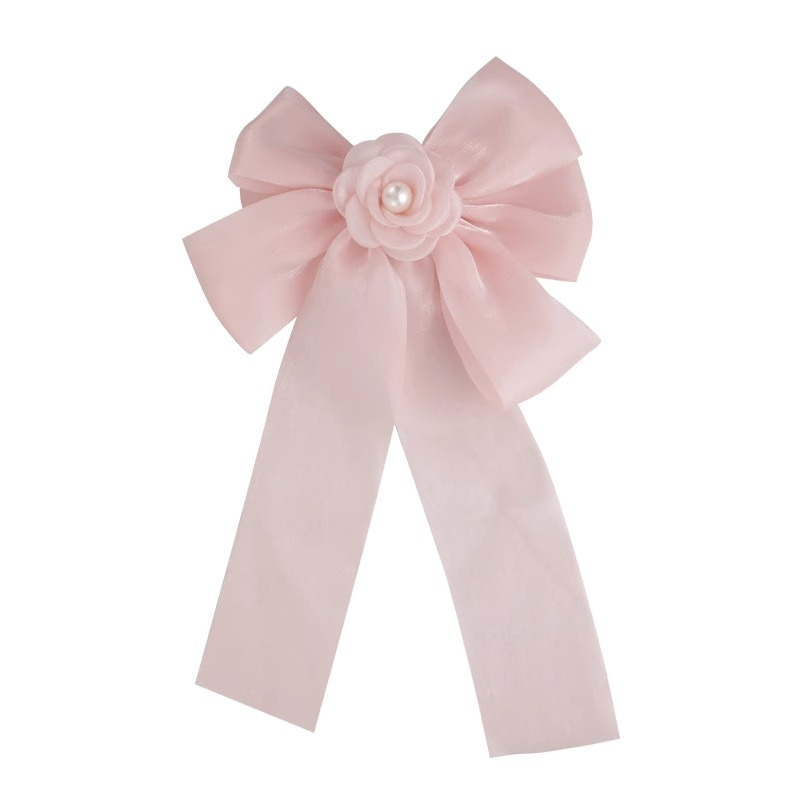 Kẹp Tóc Hình Nơ Đính Ngọc Trai Giả Thời Trang Hàn Quốc Cho Nữ