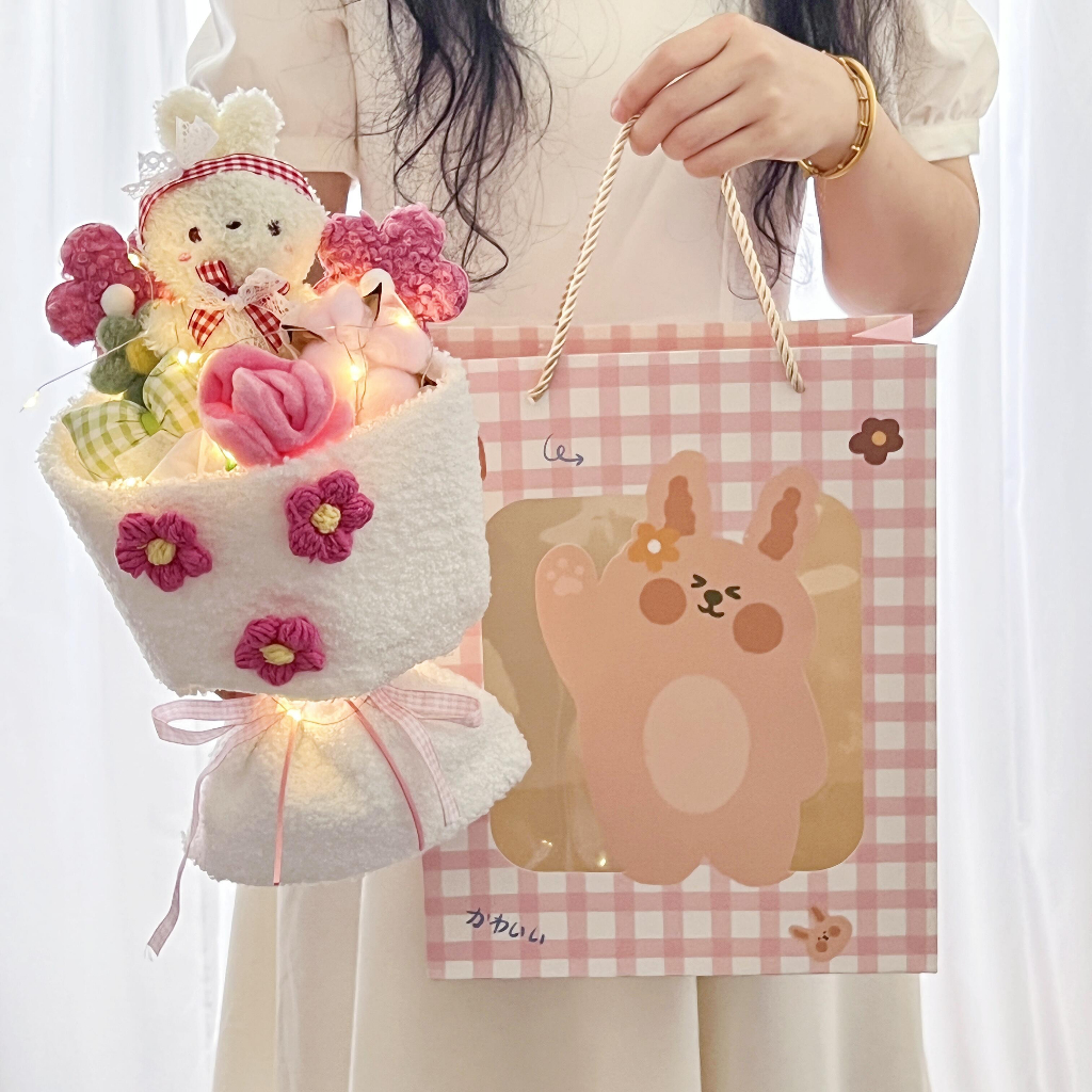 NiceOne  Bó hoa sang trọng cho giáo viên nữ Chi tiết tinh tế Mềm mại thoải mái hoạt hình búp bê