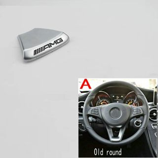 Vô lăng Benz AMG sequins Lớp C Cấp E E300 Sửa đổi AMG tiêu chuẩn Nội thất trang trí nhãn dán Logo tự