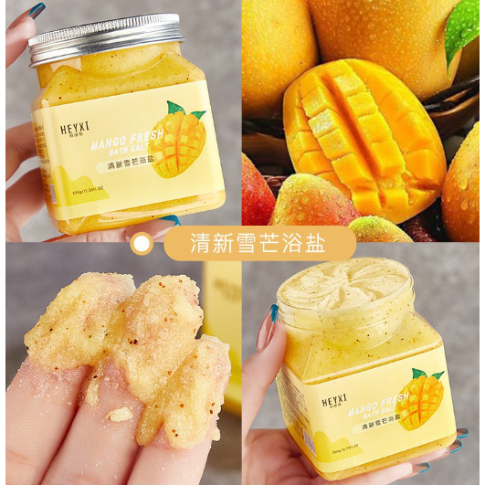 Muối tắm tẩy tế bào,da chết Hương trái cây sạch mịn,sáng da Tẩy da chết đào,giúp da trắng sáng LYF