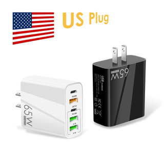 Củ Sạc Nhanh 65W Cổng USB Type C 3.0 5 Cổng 2PD + 3USB Cho IOS Android