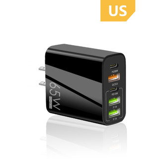 Củ Sạc Nhanh 65W Cổng USB Type C 3.0 5 Cổng 2PD + 3USB Cho IOS Android