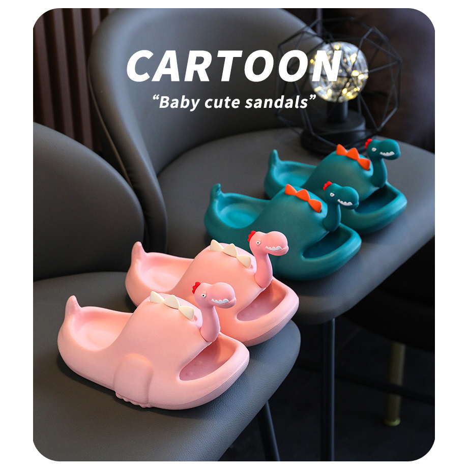 Đôi dép xỏ ngón hình khủng long dễ thương cho mùa hè - Dành cho người lớn và trẻ em dép cao su AC1129
