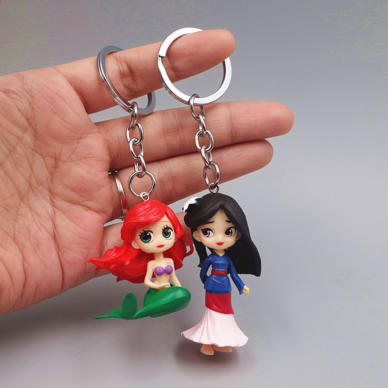 Bộ 4 Mô Hình Công Chúa Disney Bạch Tuyết Ariel Mulan Mulan Rối Rapunzel Trang Trí Bánh Kem Bằng PVC
