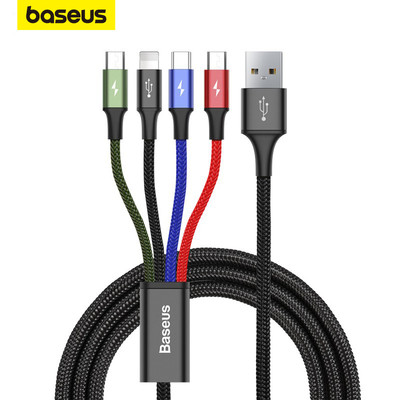 Dây Cáp Sạc Baseus Cổng USB Type-C 4 Trong 1 Cho Phone 11 XR Samsung S10 Huawei P30 Mate 30