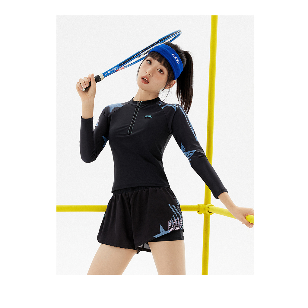 Bộ Đồ Bơi 2 Mảnh Kappa Tay Dài Cho Nữ