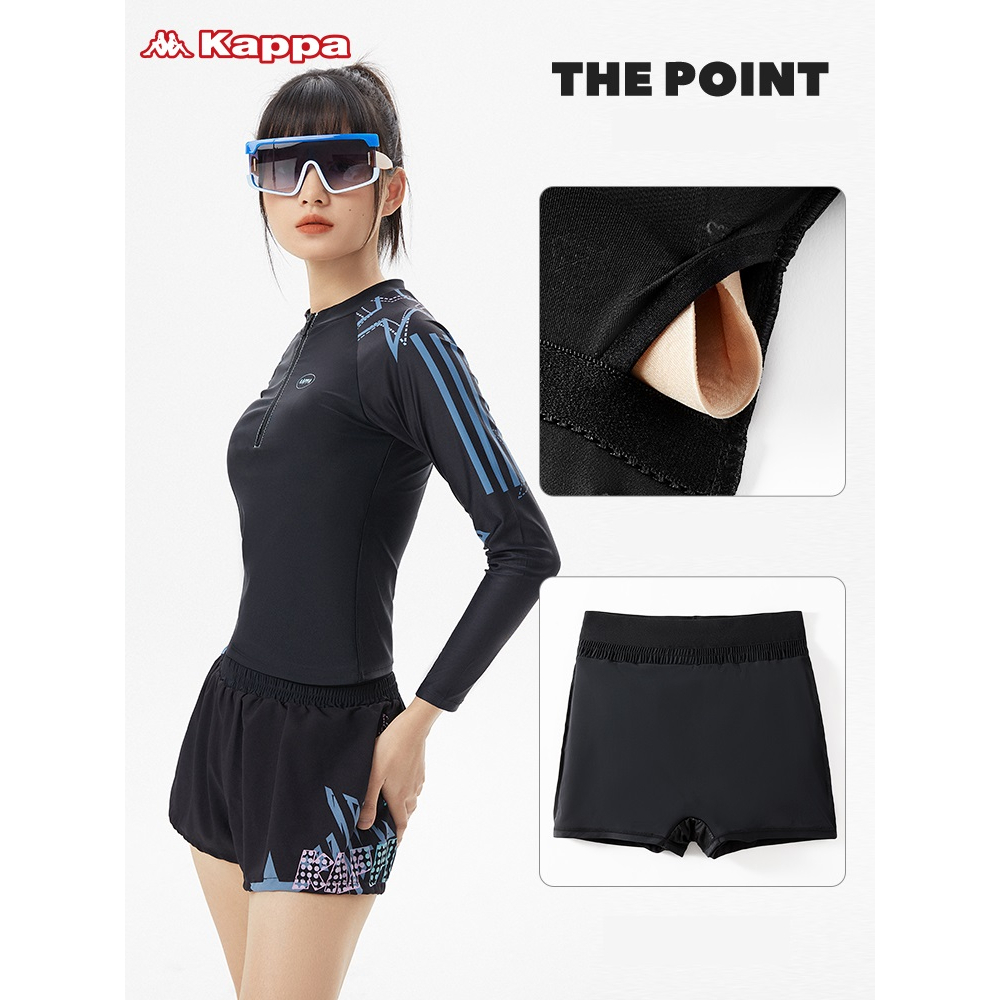 Bộ Đồ Bơi 2 Mảnh Kappa Tay Dài Cho Nữ