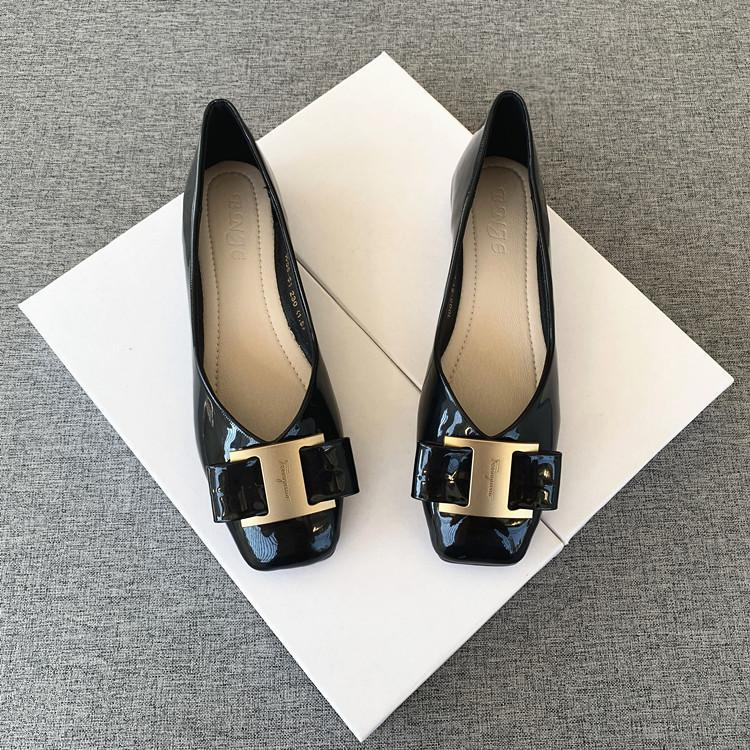 Giày Búp Bê Da Bóng Mũi Vuông Size 32-44 Thời Trang 2023 Cho Nữ