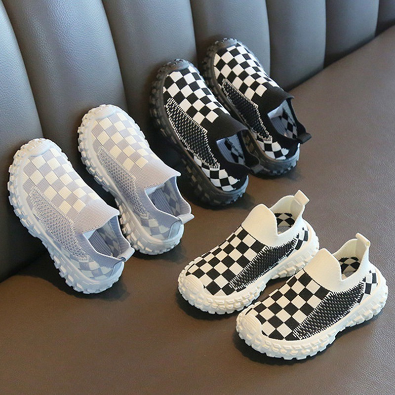 Giày Thể Thao Đế Mềm Phối Lưới Thoáng Khí Thoải Mái Thời Trang Cho Bé