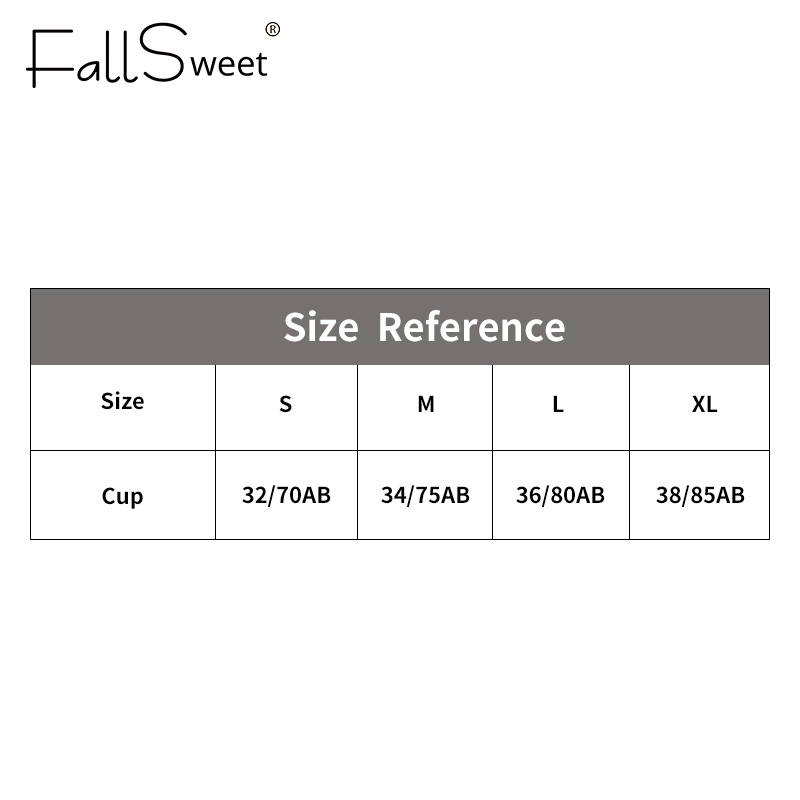 Áo ngực FALLSWEET S-XL mềm không dây nâng ngực tàng hình size thời trang mùa thu cho nữ