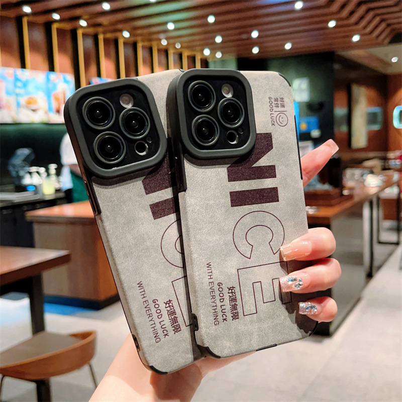 Vỏ Bao Da Điện Thoại Mềm Chống Dấu Vân Tay Cho iPhone 11 7plus 6s plus 8plus 13 14promax 12 xsmax xr 12Promax 11Pro 7 / 8 14 12Pro Ốp