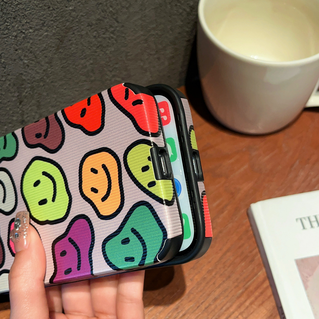 Ốp Điện Thoại Da Mềm Hình Mặt Cười Cho iPhone 11 12Pro 14 7plus 6s plus 8plus 13 14promax 12 xsmax xr 12Promax 11Pro 7 / 8 xs