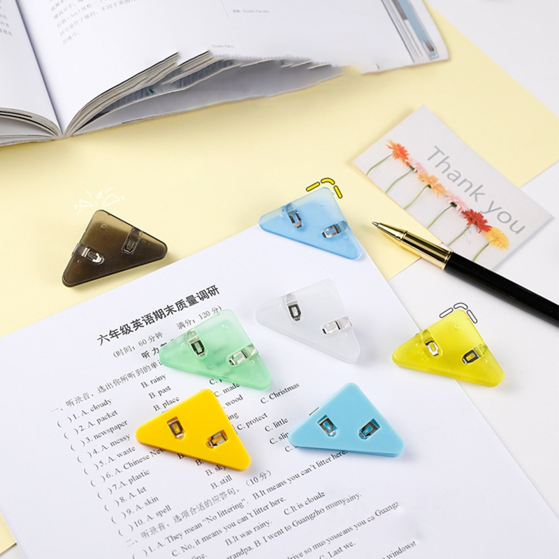 Set 50 Kẹp Giấy Đánh Dấu Trang Sách Hình Tam Giác Dễ Thương