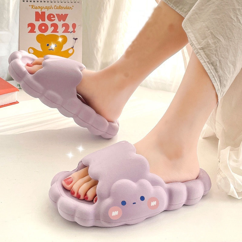 Dép Đế Mềm Chống Trượt Thiết Kế Hình Đám Mây Đáng Yêu Thời Trang
